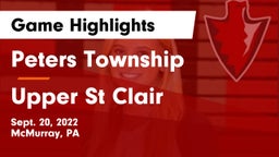 Peters Township  vs Upper St Clair Game Highlights - Sept. 20, 2022