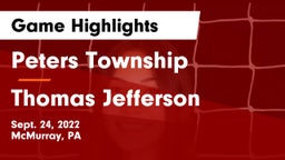 Peters Township  vs Thomas Jefferson  Game Highlights - Sept. 24, 2022