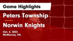 Peters Township  vs Norwin Knights Game Highlights - Oct. 4, 2022