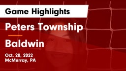 Peters Township  vs Baldwin  Game Highlights - Oct. 20, 2022