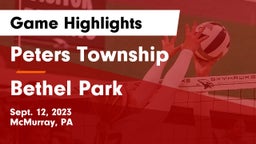 Peters Township  vs Bethel Park  Game Highlights - Sept. 12, 2023