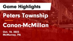 Peters Township  vs Canon-McMillan  Game Highlights - Oct. 10, 2023