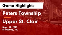 Peters Township  vs Upper St. Clair Game Highlights - Sept. 19, 2023