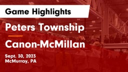 Peters Township  vs Canon-McMillan  Game Highlights - Sept. 30, 2023