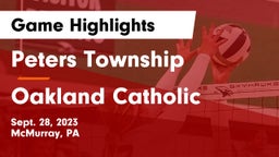 Peters Township  vs Oakland Catholic  Game Highlights - Sept. 28, 2023