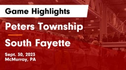 Peters Township  vs South Fayette  Game Highlights - Sept. 30, 2023
