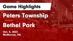 Peters Township  vs Bethel Park  Game Highlights - Oct. 5, 2023