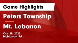 Peters Township  vs Mt. Lebanon  Game Highlights - Oct. 18, 2023