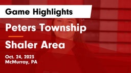 Peters Township  vs Shaler Area  Game Highlights - Oct. 24, 2023