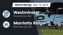 Recap: Westminster  vs. Marriotts Ridge  2019
