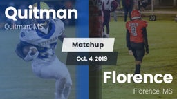 Matchup: Quitman vs. Florence  2019