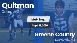 Matchup: Quitman vs. Greene County  2020