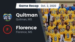 Recap: Quitman  vs. Florence  2020