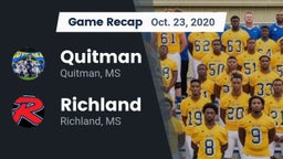 Recap: Quitman  vs. Richland  2020