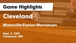 Cleveland  vs Waterville-Elysian-Morristown  Game Highlights - Sept. 9, 2023