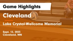 Cleveland  vs Lake Crystal-Wellcome Memorial  Game Highlights - Sept. 12, 2023