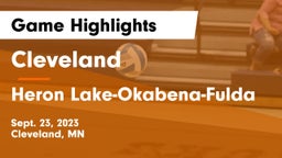 Cleveland  vs Heron Lake-Okabena-Fulda Game Highlights - Sept. 23, 2023
