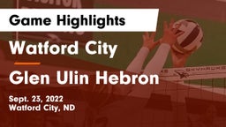 Watford City  vs Glen Ulin Hebron Game Highlights - Sept. 23, 2022