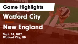 Watford City  vs New England  Game Highlights - Sept. 24, 2022