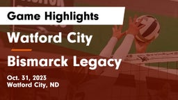Watford City  vs Bismarck Legacy  Game Highlights - Oct. 31, 2023