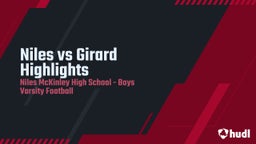 McKinley football highlights Niles vs Girard Highlights