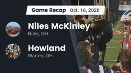 Recap: Niles McKinley  vs. Howland  2020
