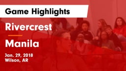Rivercrest  vs Manila  Game Highlights - Jan. 29, 2018