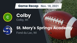 Recap: Colby  vs. St. Mary's Springs Academy  2021