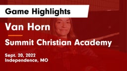 Van Horn  vs Summit Christian Academy Game Highlights - Sept. 20, 2022
