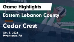 Eastern Lebanon County  vs Cedar Crest  Game Highlights - Oct. 3, 2022