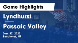 Lyndhurst  vs Passaic Valley  Game Highlights - Jan. 17, 2022