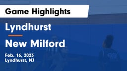 Lyndhurst  vs New Milford  Game Highlights - Feb. 16, 2023