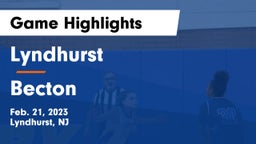 Lyndhurst  vs Becton  Game Highlights - Feb. 21, 2023