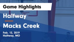 Halfway  vs Macks Creek Game Highlights - Feb. 12, 2019