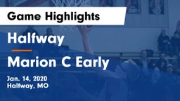 Halfway  vs Marion C Early Game Highlights - Jan. 14, 2020