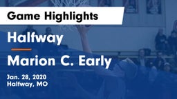Halfway  vs Marion C. Early Game Highlights - Jan. 28, 2020
