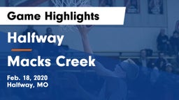 Halfway  vs Macks Creek Game Highlights - Feb. 18, 2020