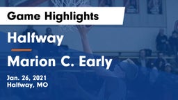 Halfway  vs Marion C. Early Game Highlights - Jan. 26, 2021