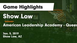 Show Low  vs American Leadership Academy - Queen Creek Game Highlights - Jan. 5, 2019