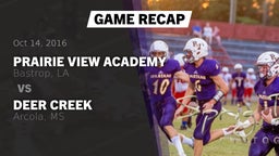 Recap: Prairie View Academy  vs. Deer Creek  2016