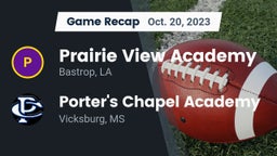 Recap: Prairie View Academy  vs. Porter's Chapel Academy  2023