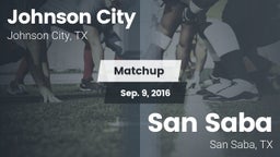 Matchup: Johnson City vs. San Saba  2016