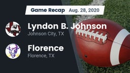 Recap: Lyndon B. Johnson  vs. Florence  2020