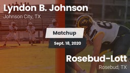 Matchup: Johnson City vs. Rosebud-Lott  2020