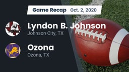 Recap: Lyndon B. Johnson  vs. Ozona  2020