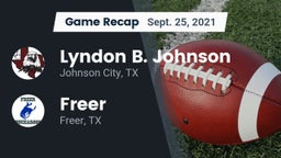 Recap: Lyndon B. Johnson  vs. Freer  2021