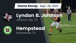 Recap: Lyndon B. Johnson  vs. Hempstead  2023