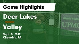 Deer Lakes  vs Valley Game Highlights - Sept. 5, 2019