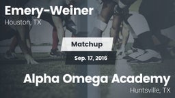 Matchup: Emery-Weiner vs. Alpha Omega Academy  2016