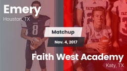 Matchup: Emery  vs. Faith West Academy  2017